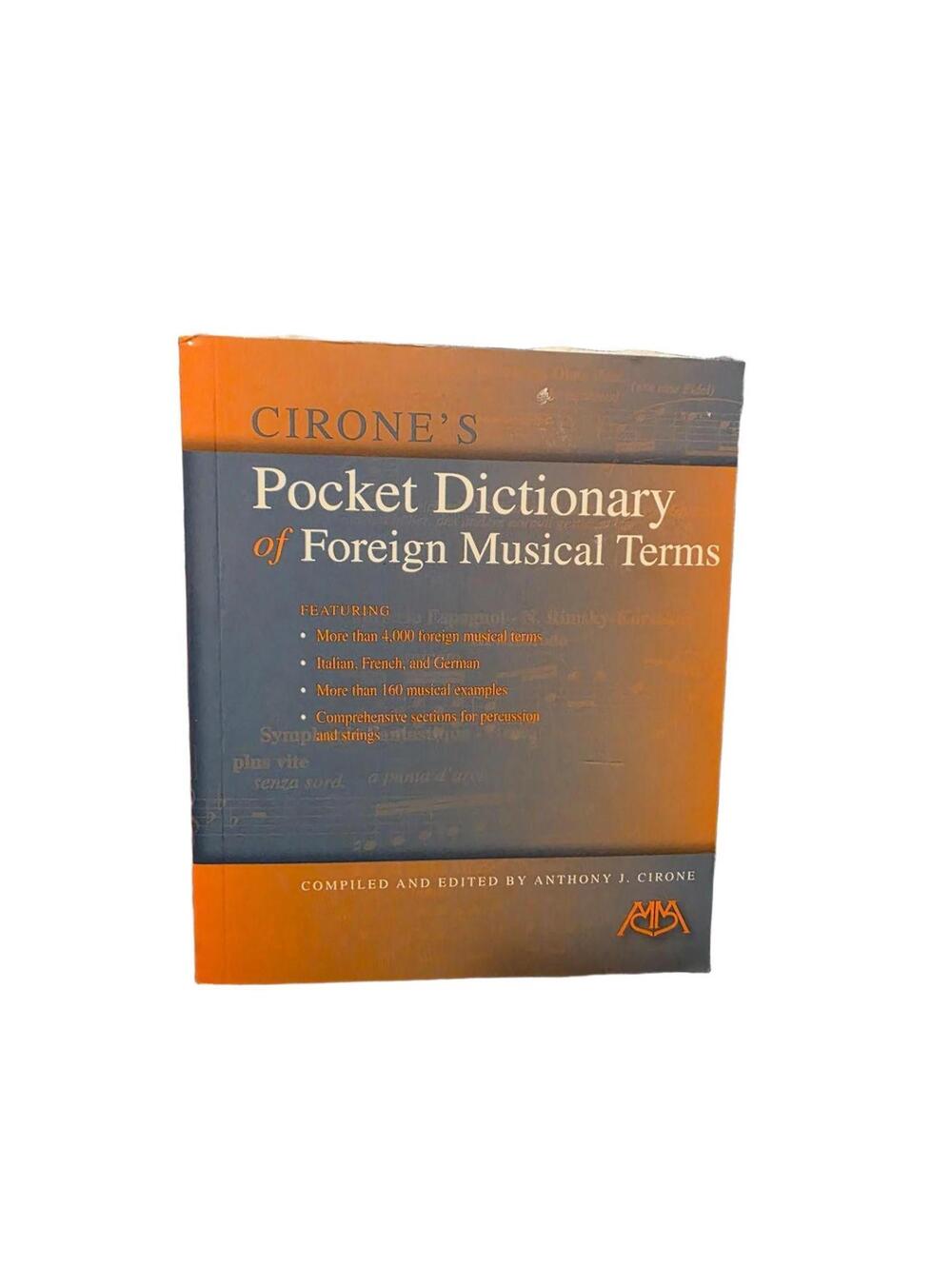 Cirones Book Mens Size Paperback Foreign Musical Terms Music Guide Reference